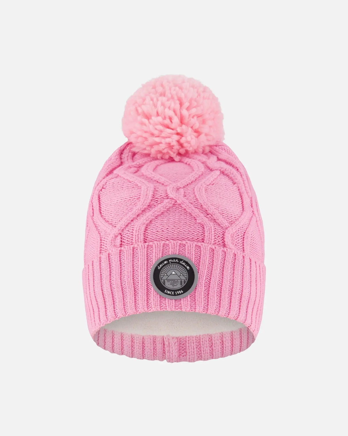 Lined Knit Pompom Hat Pink | Deux par Deux | Jenni Kidz