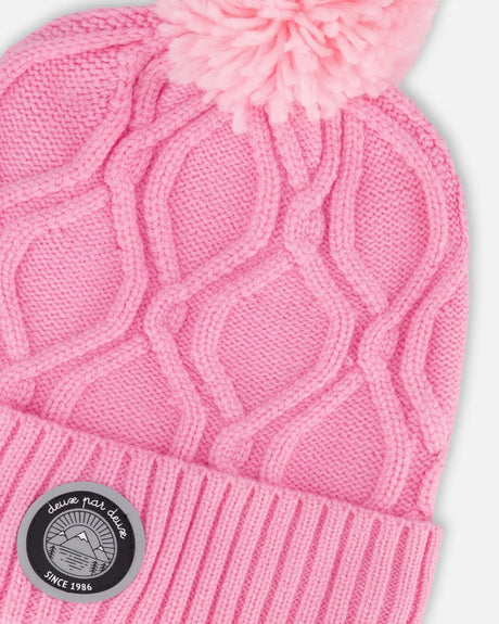 Lined Knit Pompom Hat Pink | Deux par Deux | Jenni Kidz