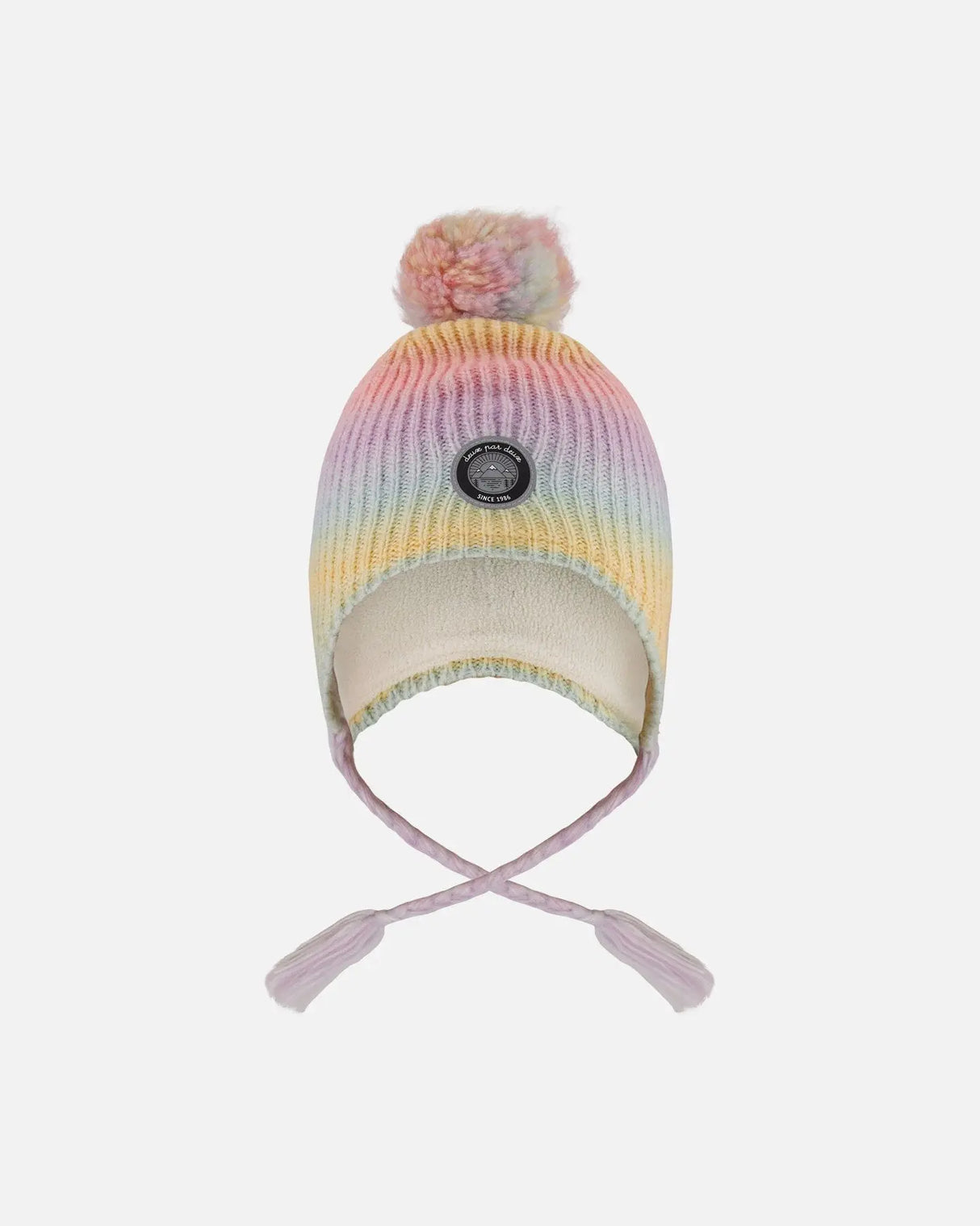 Lined Peruvian Knit Pompom Hat Multicolor | Deux par Deux | Jenni Kidz