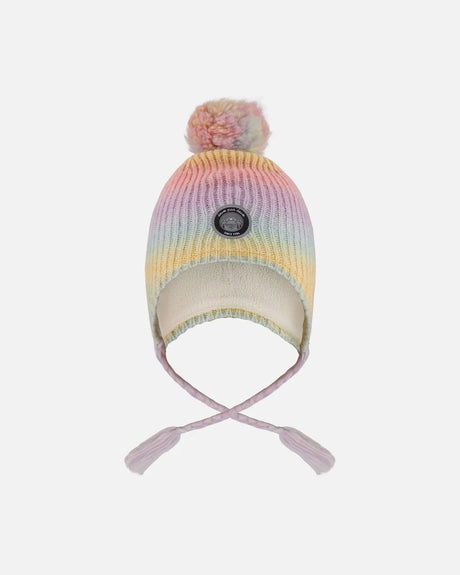 Lined Peruvian Knit Pompom Hat Multicolor | Deux par Deux | Jenni Kidz