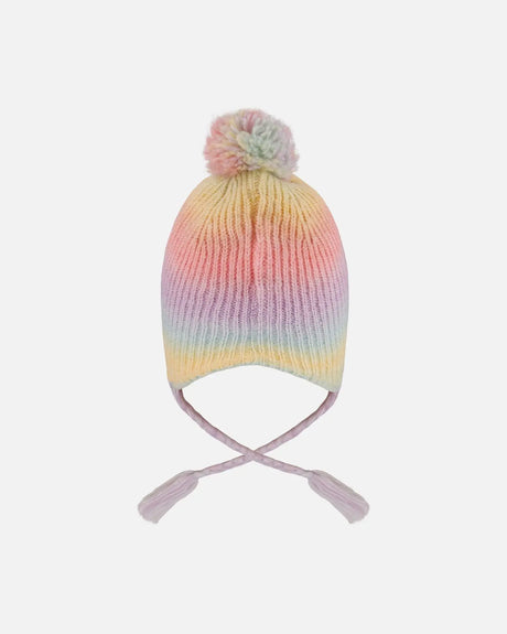 Lined Peruvian Knit Pompom Hat Multicolor | Deux par Deux | Jenni Kidz