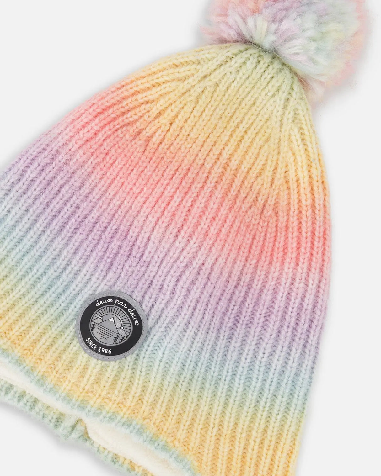 Lined Peruvian Knit Pompom Hat Multicolor | Deux par Deux | Jenni Kidz