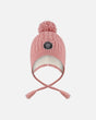 Lined Winter Hat With Pompom Dusty Pink | Deux par Deux | Jenni Kidz