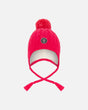 Lined Winter Hat With Pompom Flash Coral | Deux par Deux | Jenni Kidz