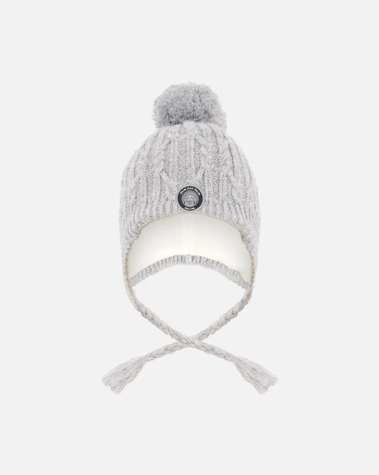 Lined Winter Hat With Pompom Heather Gray | Deux par Deux | Jenni Kidz