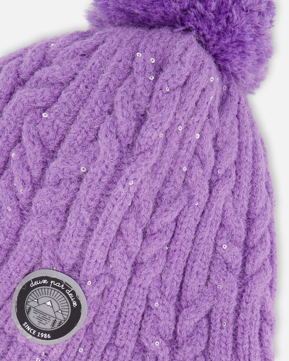Lined Winter Hat With Pompom Lavender | Deux par Deux | Jenni Kidz