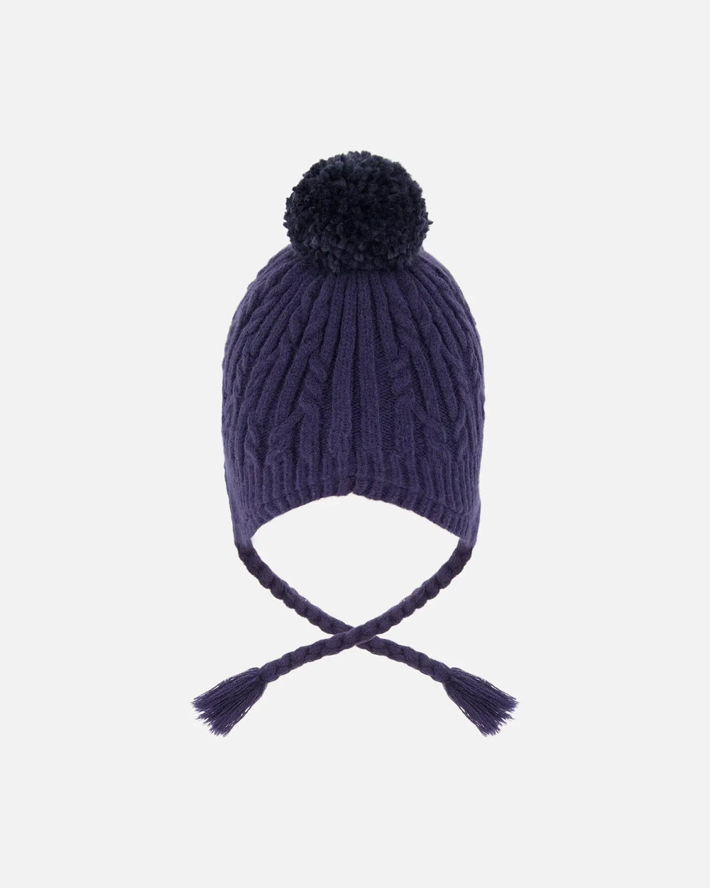 Lined Winter Hat With Pompom Navy Blue | Deux par Deux | Jenni Kidz