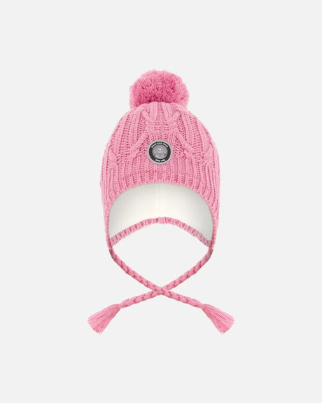 Lined Winter Hat With Pompom Purple | Deux par Deux | Jenni Kidz