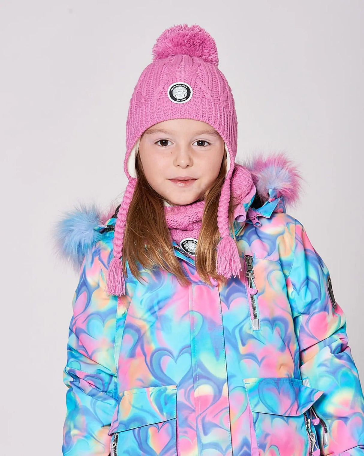 Lined Winter Hat With Pompom Purple | Deux par Deux | Jenni Kidz
