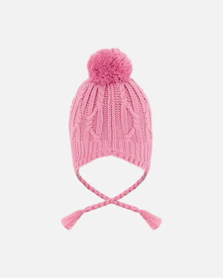 Lined Winter Hat With Pompom Purple | Deux par Deux | Jenni Kidz