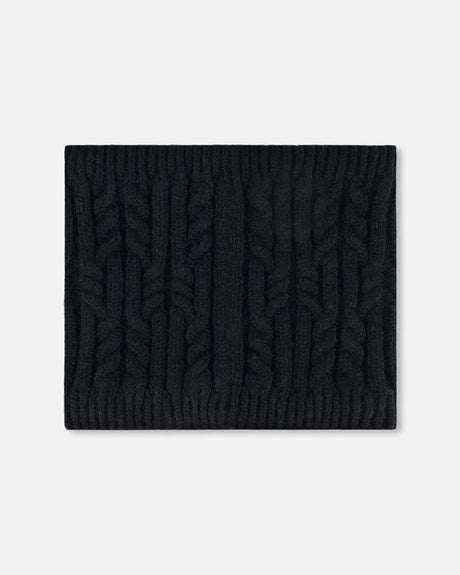 Lined Winter Neckwarmer Black | Deux par Deux | Jenni Kidz