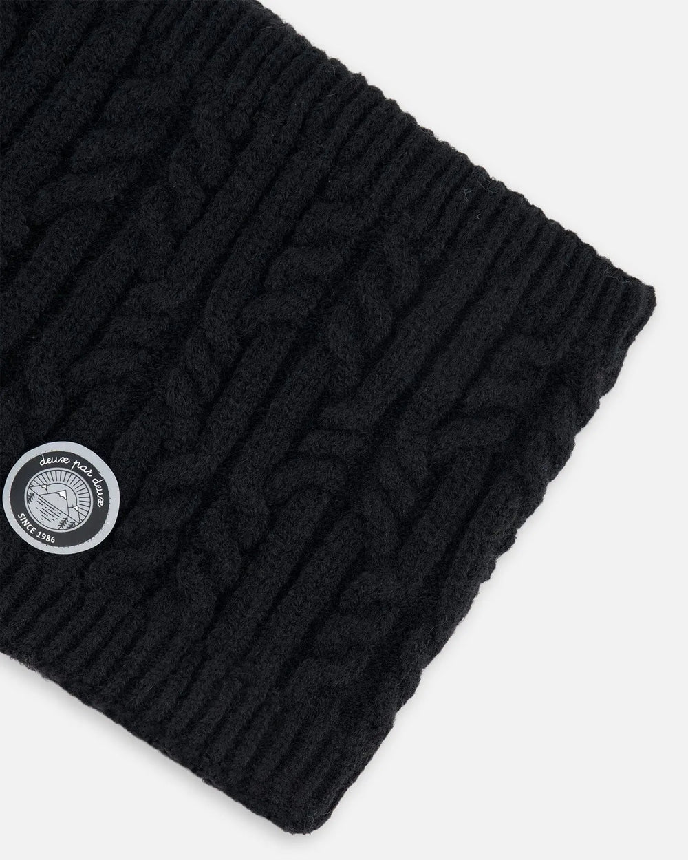 Lined Winter Neckwarmer Black | Deux par Deux | Jenni Kidz