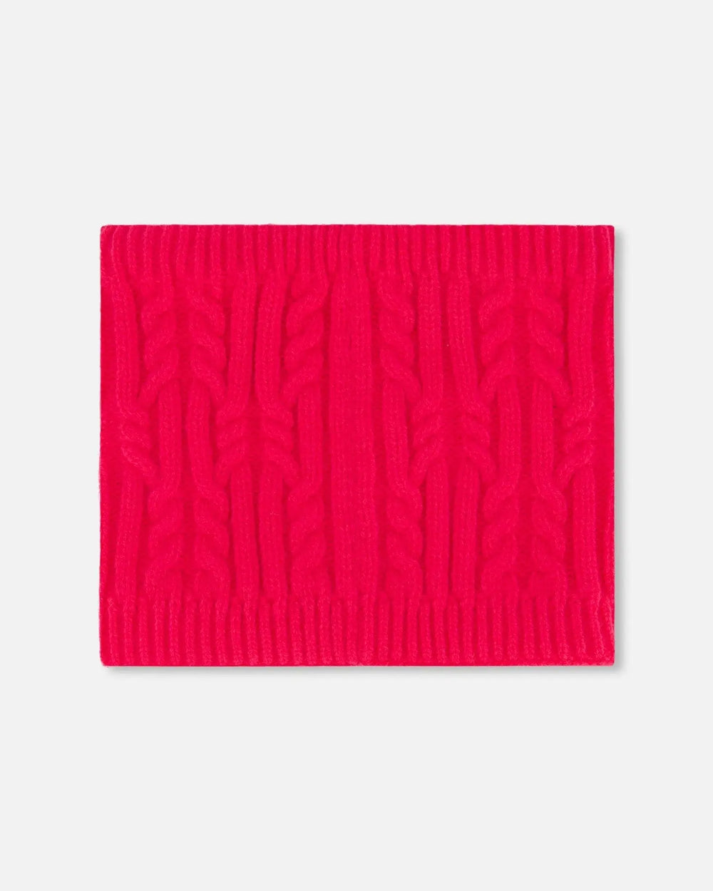 Lined Winter Neckwarmer Flash Coral | Deux par Deux | Jenni Kidz