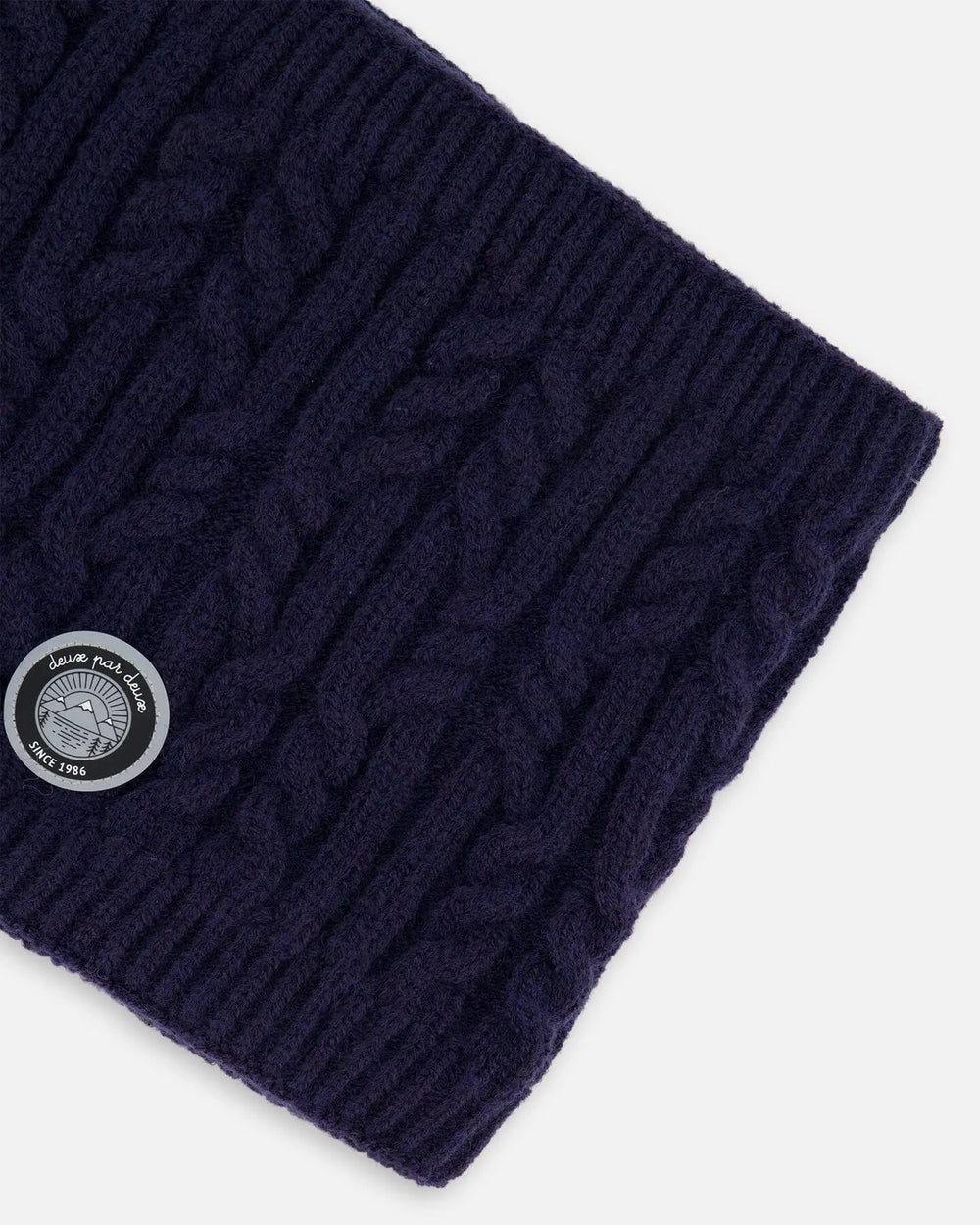 Lined Winter Neckwarmer Navy Blue | Deux par Deux | Jenni Kidz
