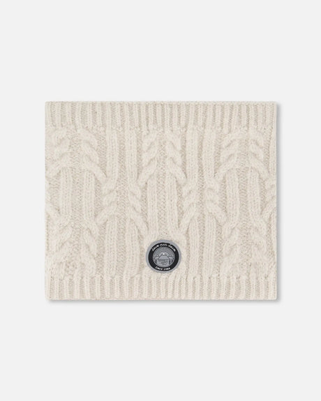 Lined Winter Neckwarmer Off-White | Deux par Deux | Jenni Kidz