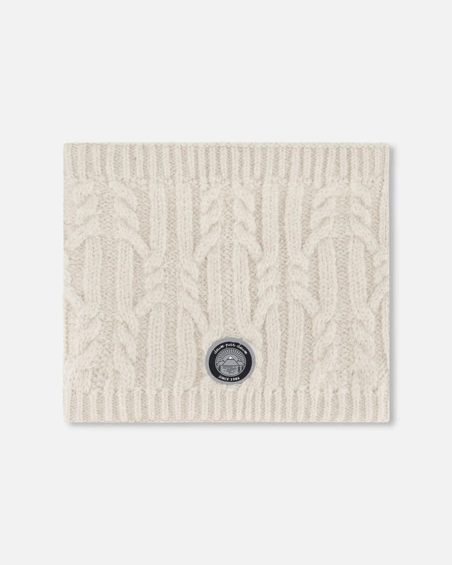 Lined Winter Neckwarmer Off-White | Deux par Deux | Jenni Kidz