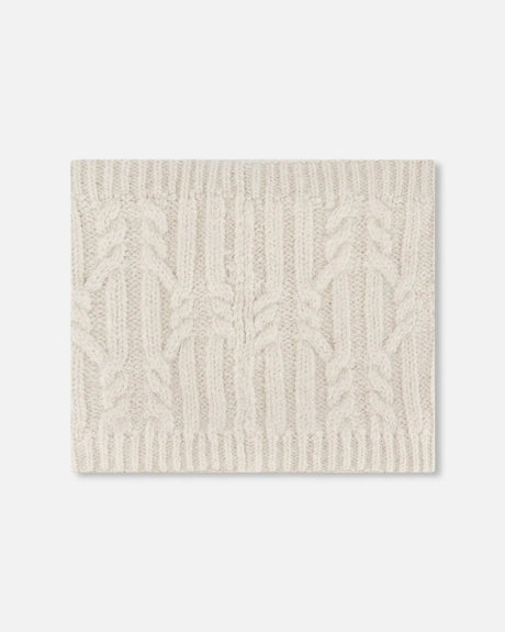 Lined Winter Neckwarmer Off-White | Deux par Deux | Jenni Kidz