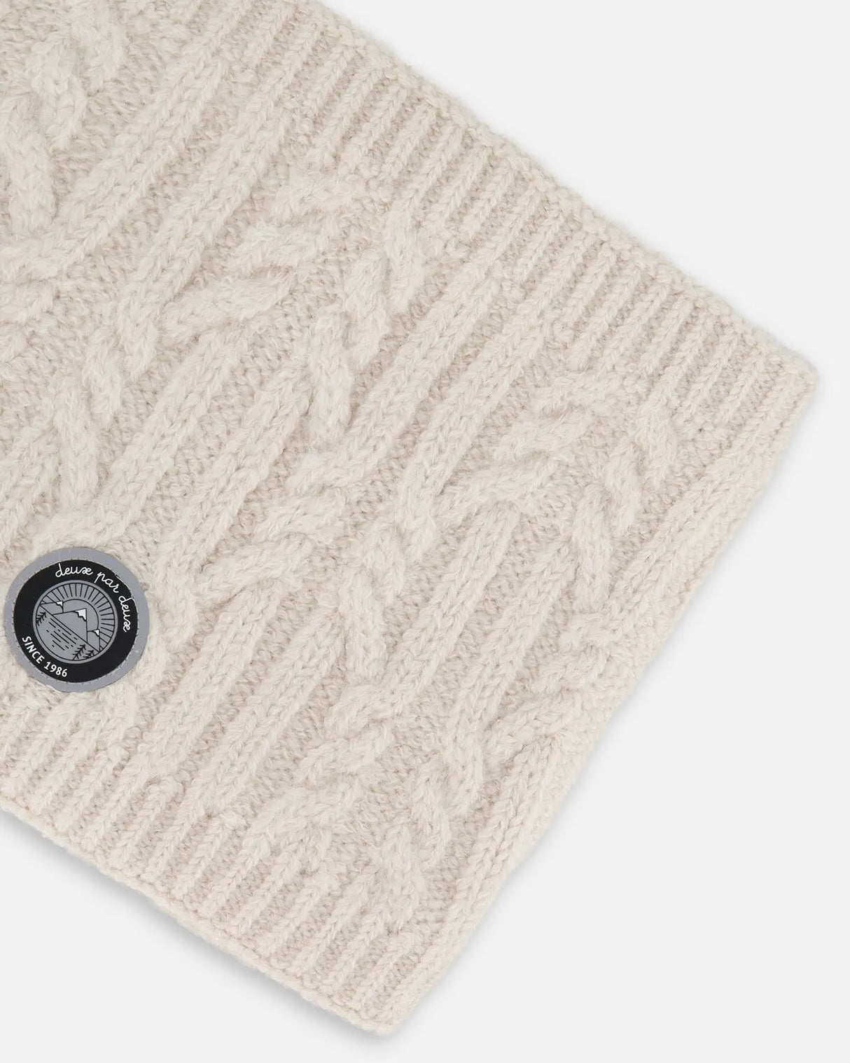 Lined Winter Neckwarmer Off-White | Deux par Deux | Jenni Kidz