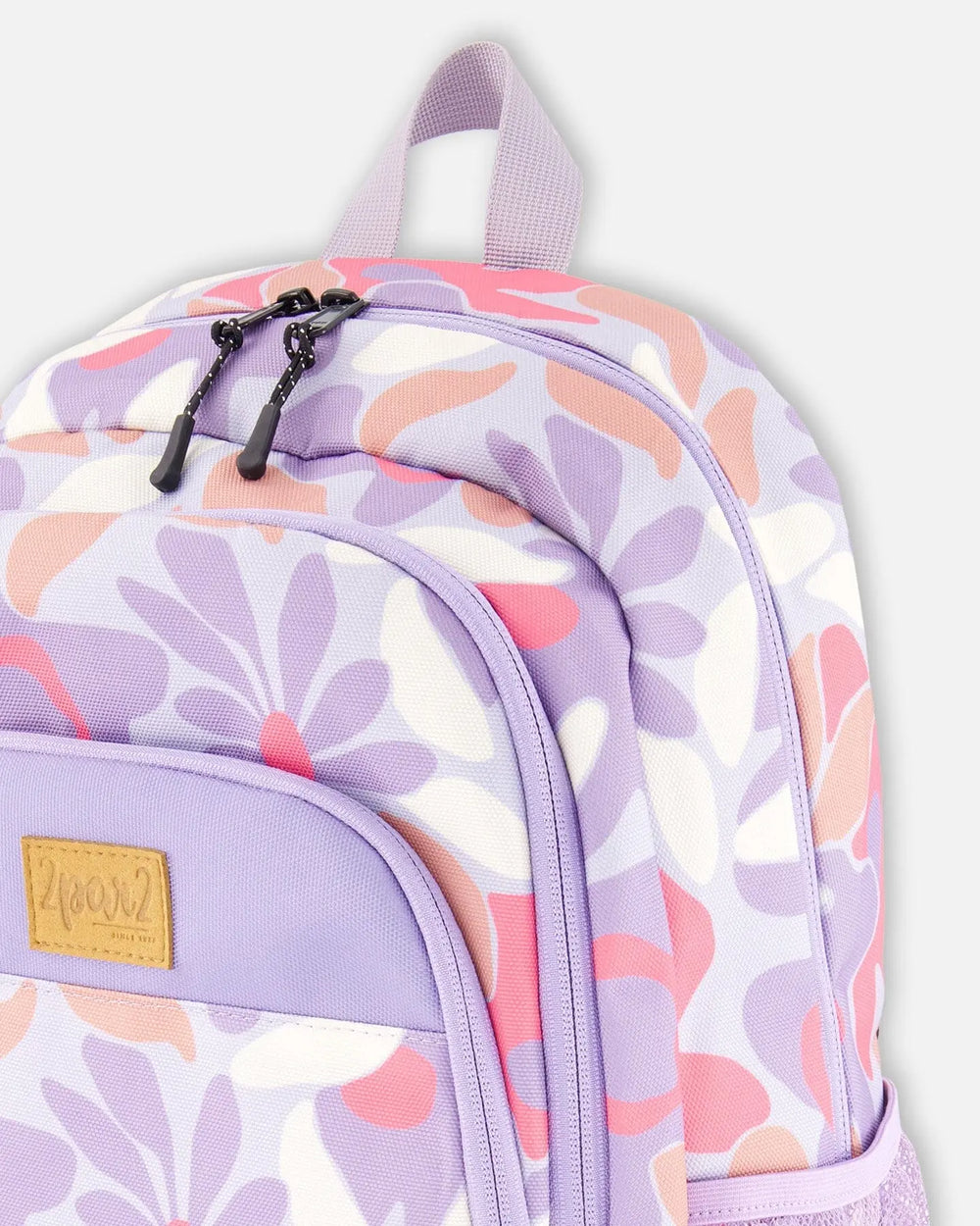 Little Kids Backpack Lilac Retro Flower Print | Deux par Deux | Jenni Kidz