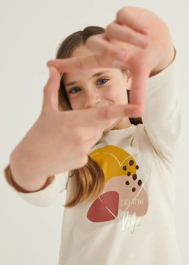 Long Sleeve Graphic T-Shirt Garbanzo | Mayoral | Mayoral | Jenni Kidz