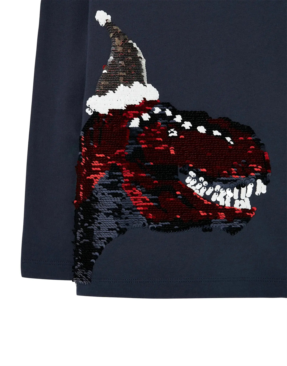 Long Sleeve Two-way Sequin Christmas Dinosaur T-Shirt | Joules | Joules | Jenni Kidz