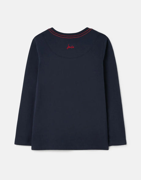 Long Sleeve Two-way Sequin Christmas Dinosaur T-Shirt | Joules | Joules | Jenni Kidz