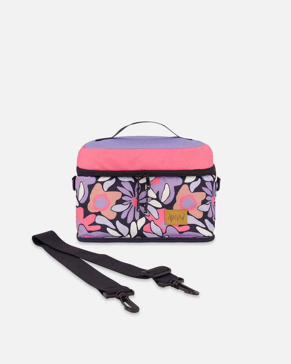 Lunch Box Black Retro Flower Print | Deux par Deux | Jenni Kidz