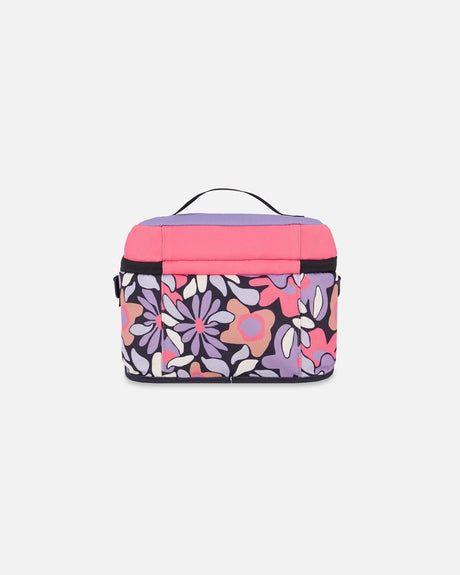 Lunch Box Black Retro Flower Print | Deux par Deux | Jenni Kidz