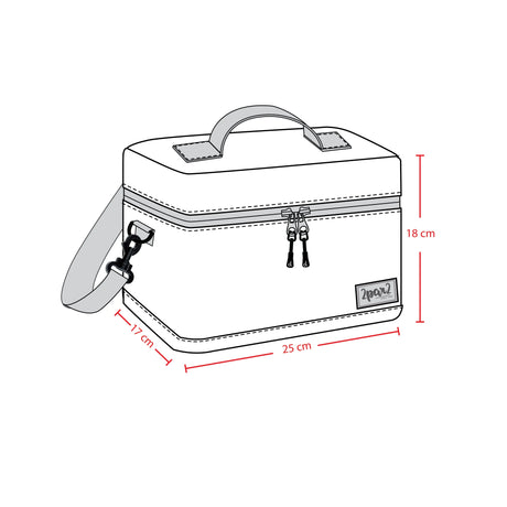 Lunch Box Blue Gradient Dinosaur Print | Deux par Deux | Jenni Kidz