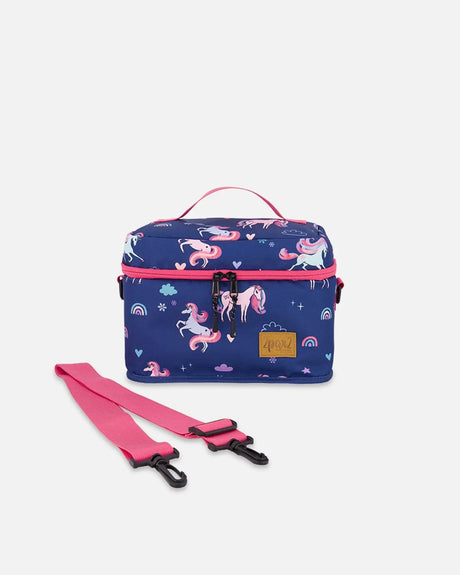 Lunch Box Navy Unicorn Print | Deux par Deux | Jenni Kidz
