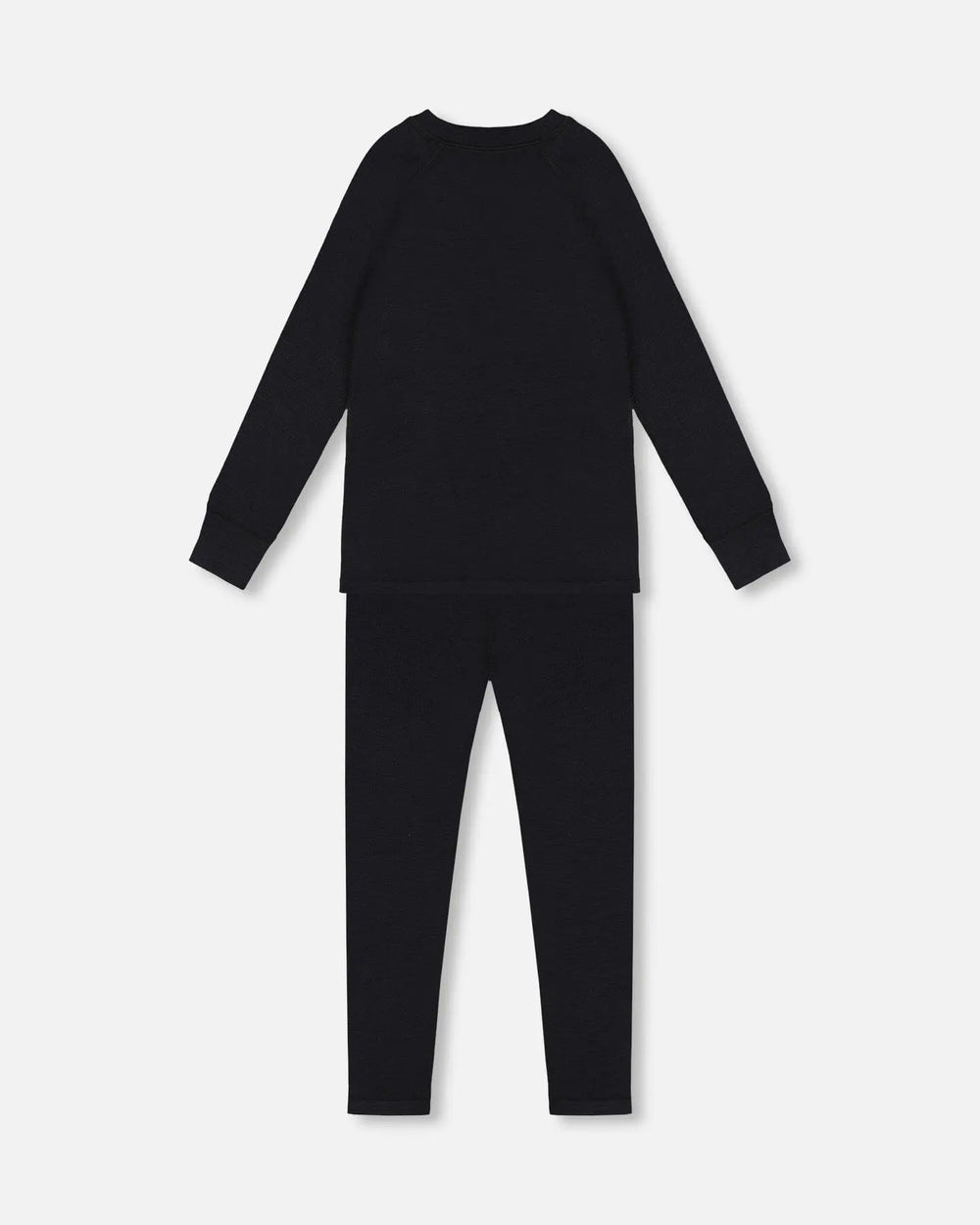 Merino Wool Base Layer Set Black | Deux par Deux | Jenni Kidz