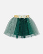 Mesh Skirt With Bow Forest Green | Deux par Deux | Jenni Kidz