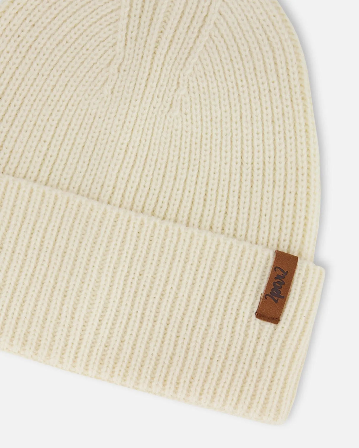 Mid-Season Knit Hat Light Beige | Deux par Deux | Jenni Kidz