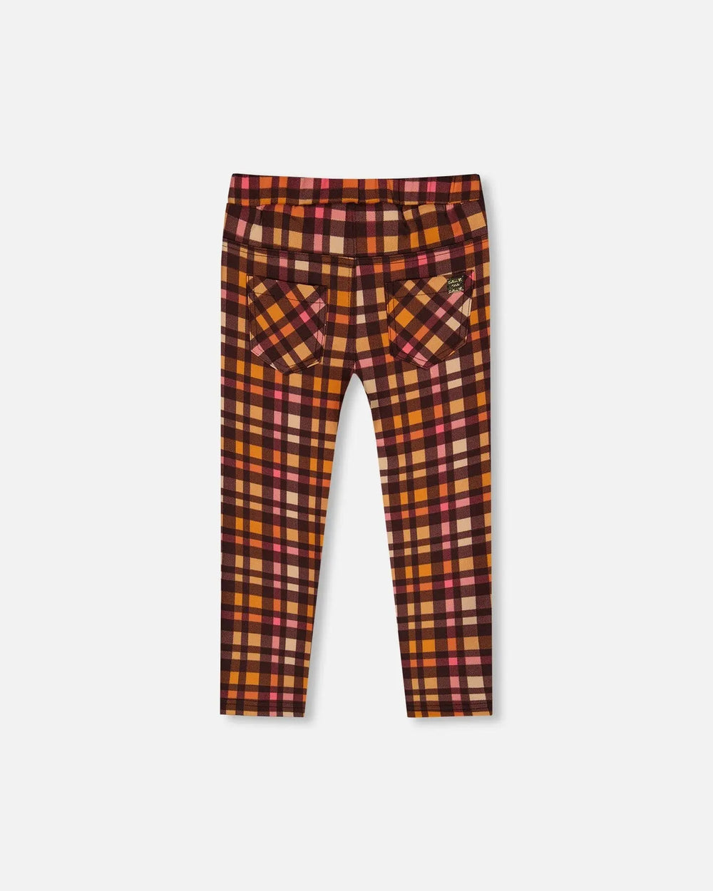 Milano Treggings Plaid Magenta And Brown | Deux par Deux | Jenni Kidz