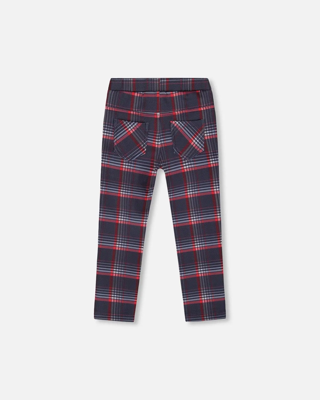 Milano Treggings Red And Navy Plaid | Deux par Deux | Jenni Kidz