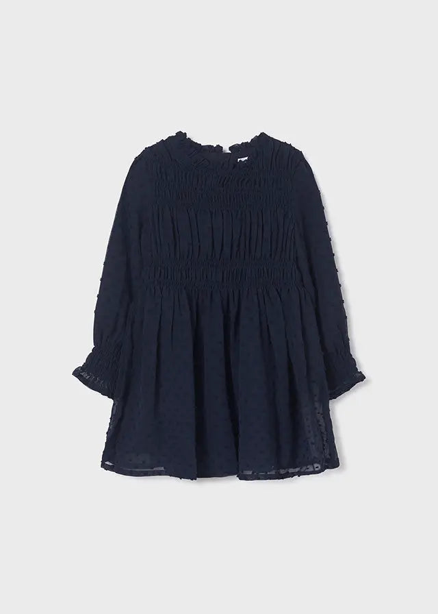 Navy Chiffon Girls Dress | Mayoral | Mayoral | Jenni Kidz