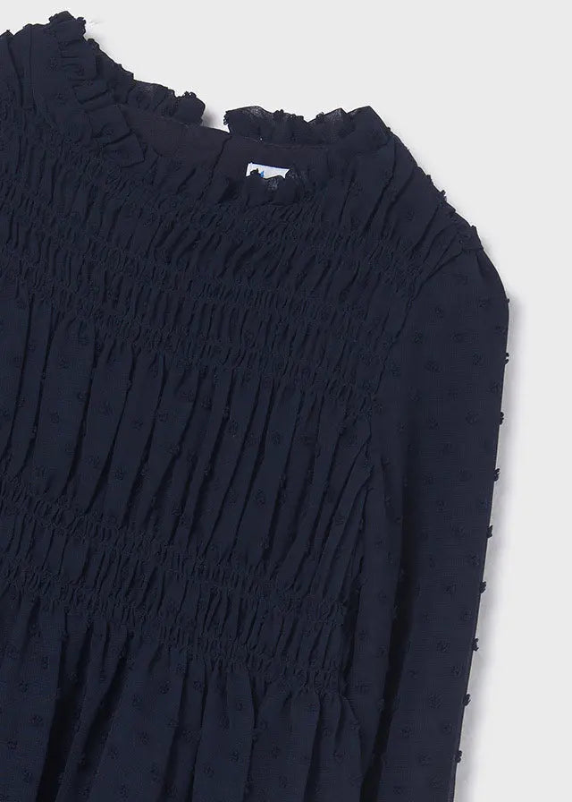 Navy Chiffon Girls Dress | Mayoral | Mayoral | Jenni Kidz