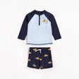 Navy Raglan Rashguard and Submarine Swim Shorts Set | Petit Lem | Petit Lem | Jenni Kidz