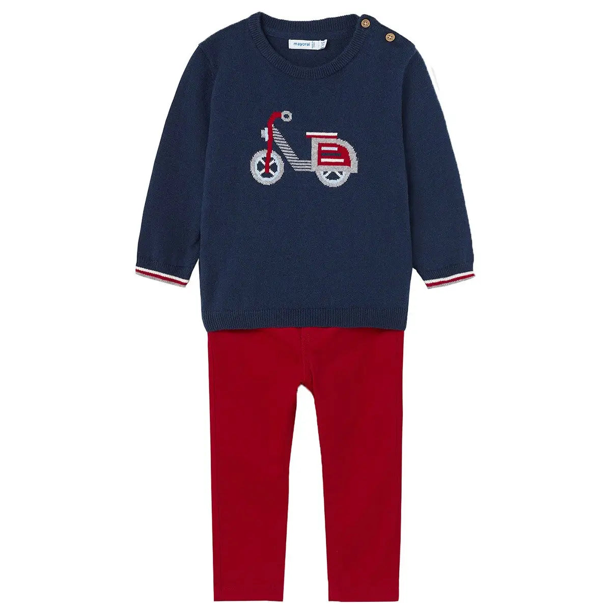 Navy/Red BOYS Long sleeved Sweater & Pant Set | Mayoral | Mayoral | Jenni Kidz