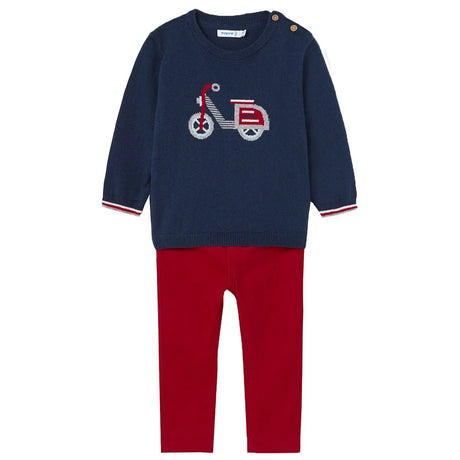Navy/Red BOYS Long sleeved Sweater & Pant Set | Mayoral | Mayoral | Jenni Kidz