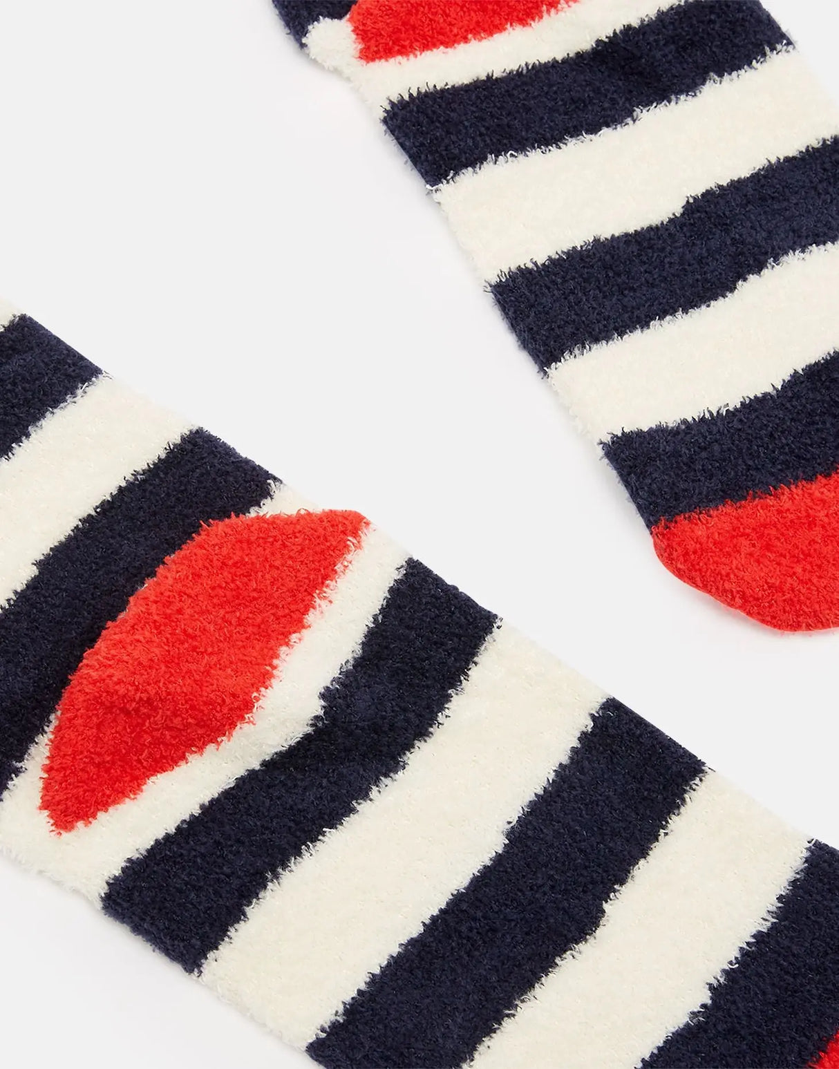 Navy & Cream Stripe Fluffy Socks | Joules | Joules | Jenni Kidz