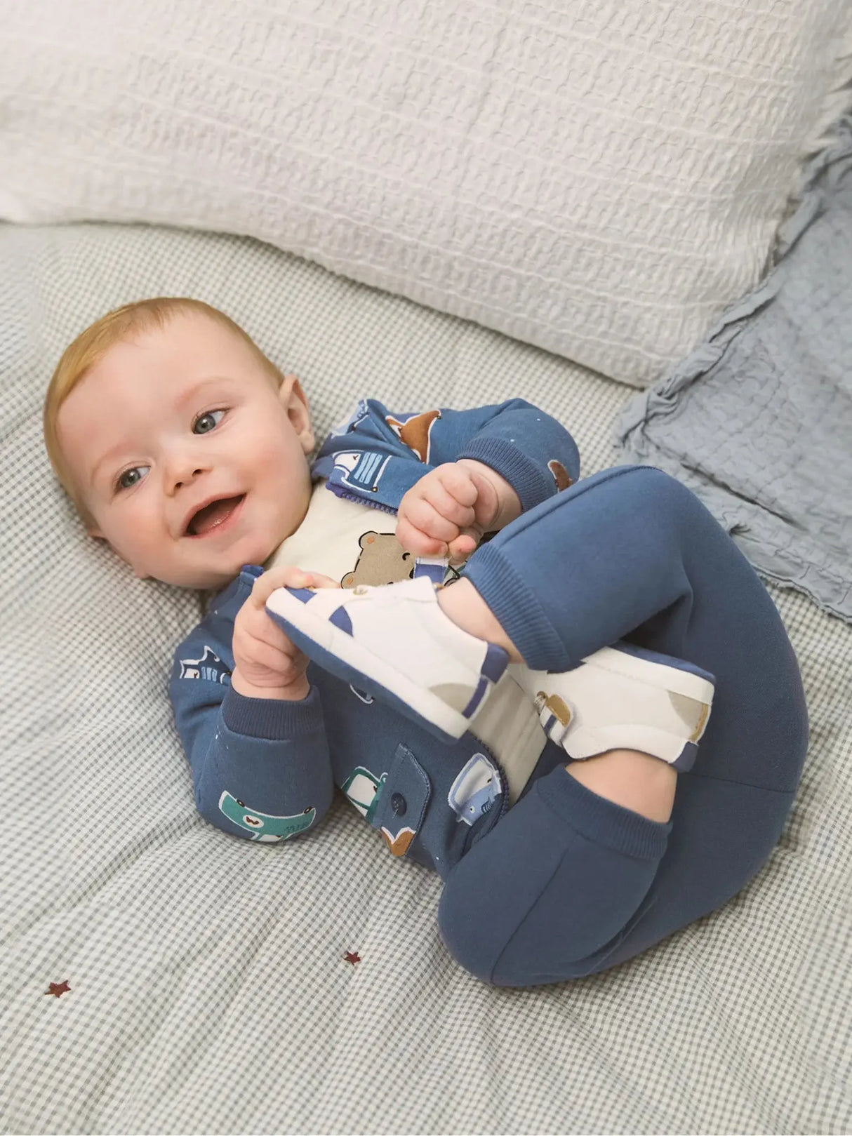 Newborn Cute Cars 3 Piece Tracksuit Blue | Mayoral | Mayoral | Jenni Kidz