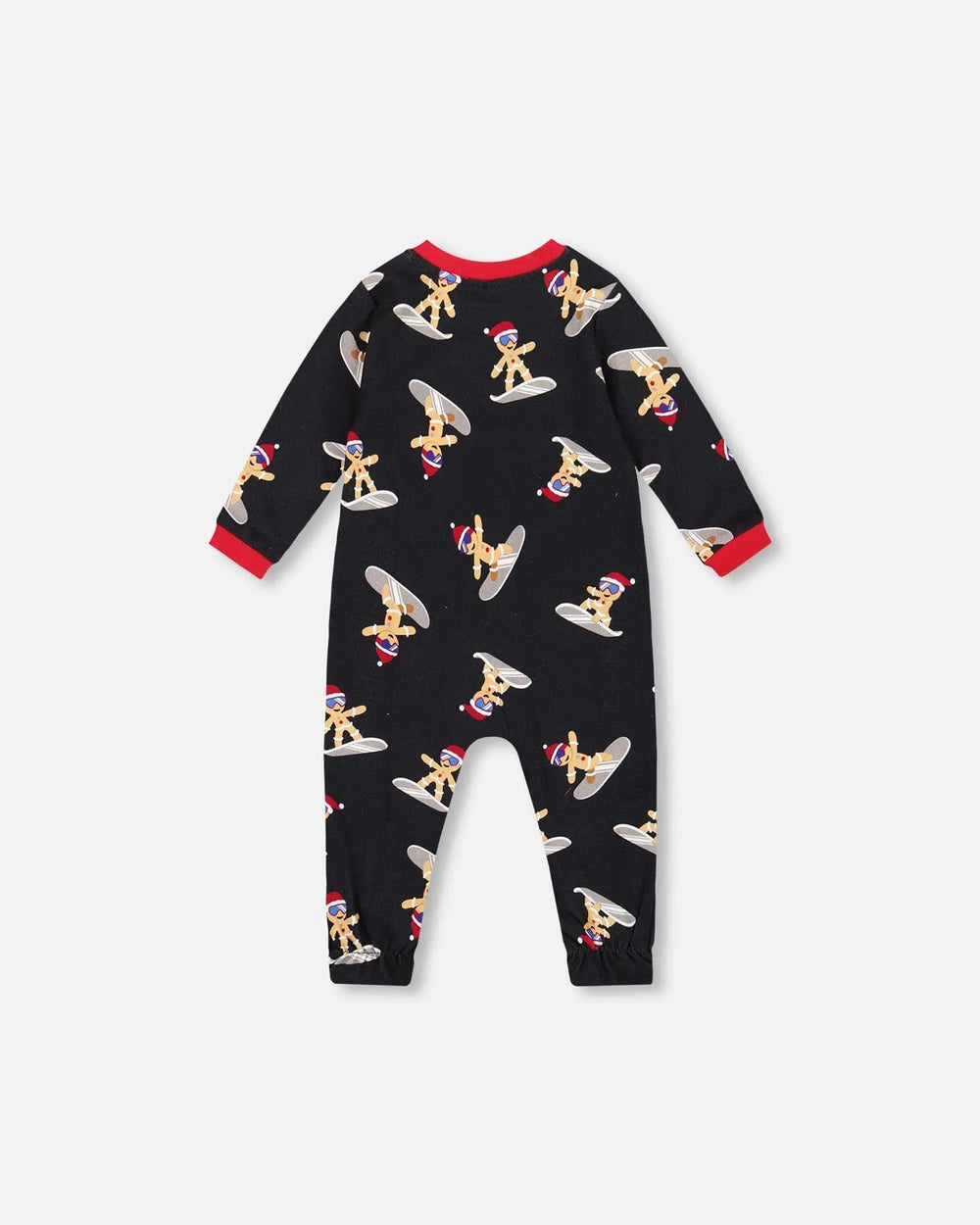 One-Piece Organic Cotton Pajama Black Cookie Print | Deux par Deux | Jenni Kidz