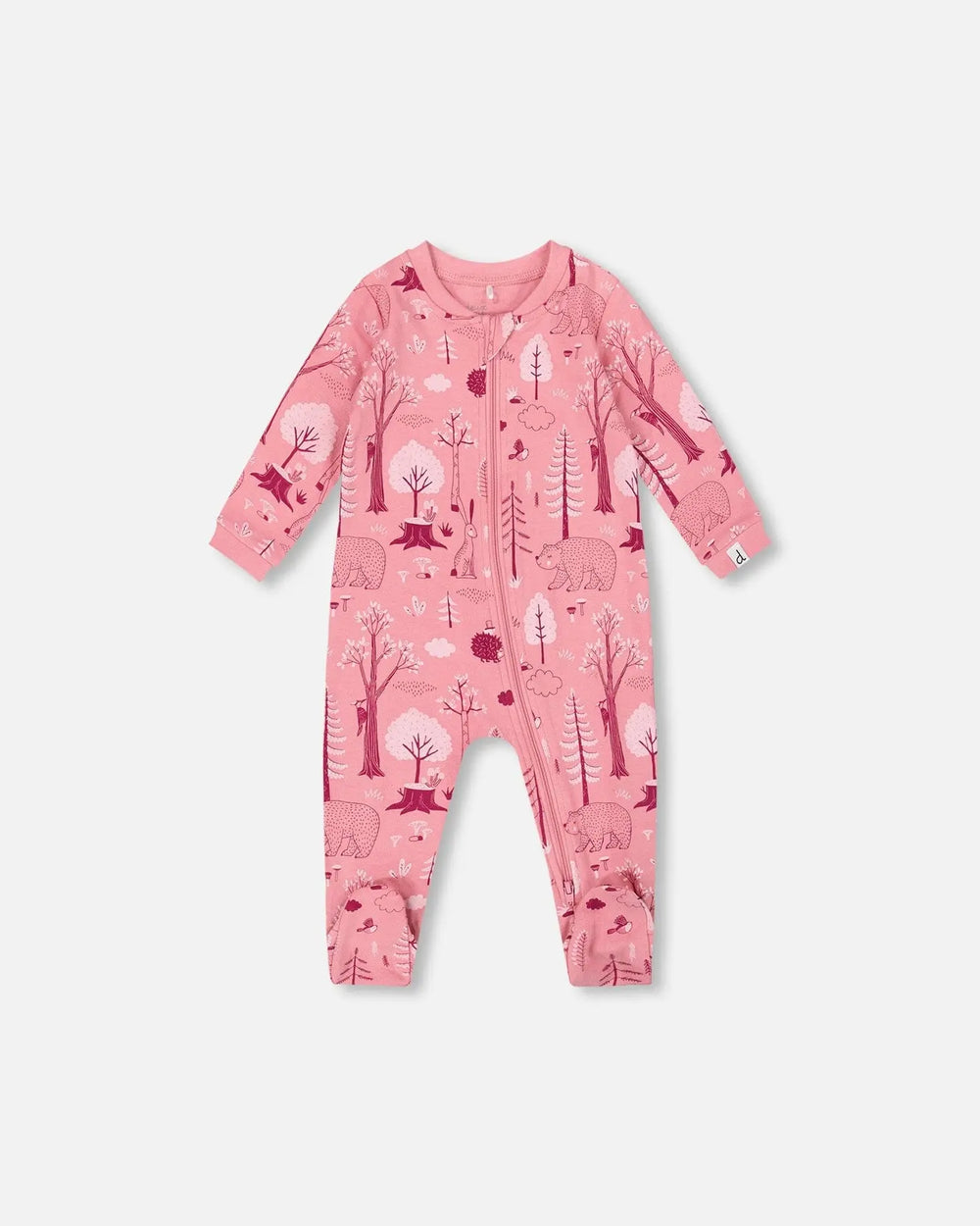 One-Piece Organic Cotton Pajama Pink Forest | Deux par Deux | Jenni Kidz
