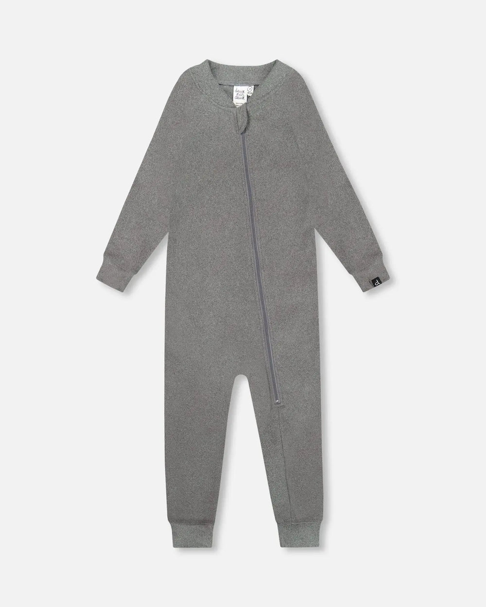 One-Piece Thermal Underwear Dark Heather Gray | Deux par Deux | Jenni Kidz