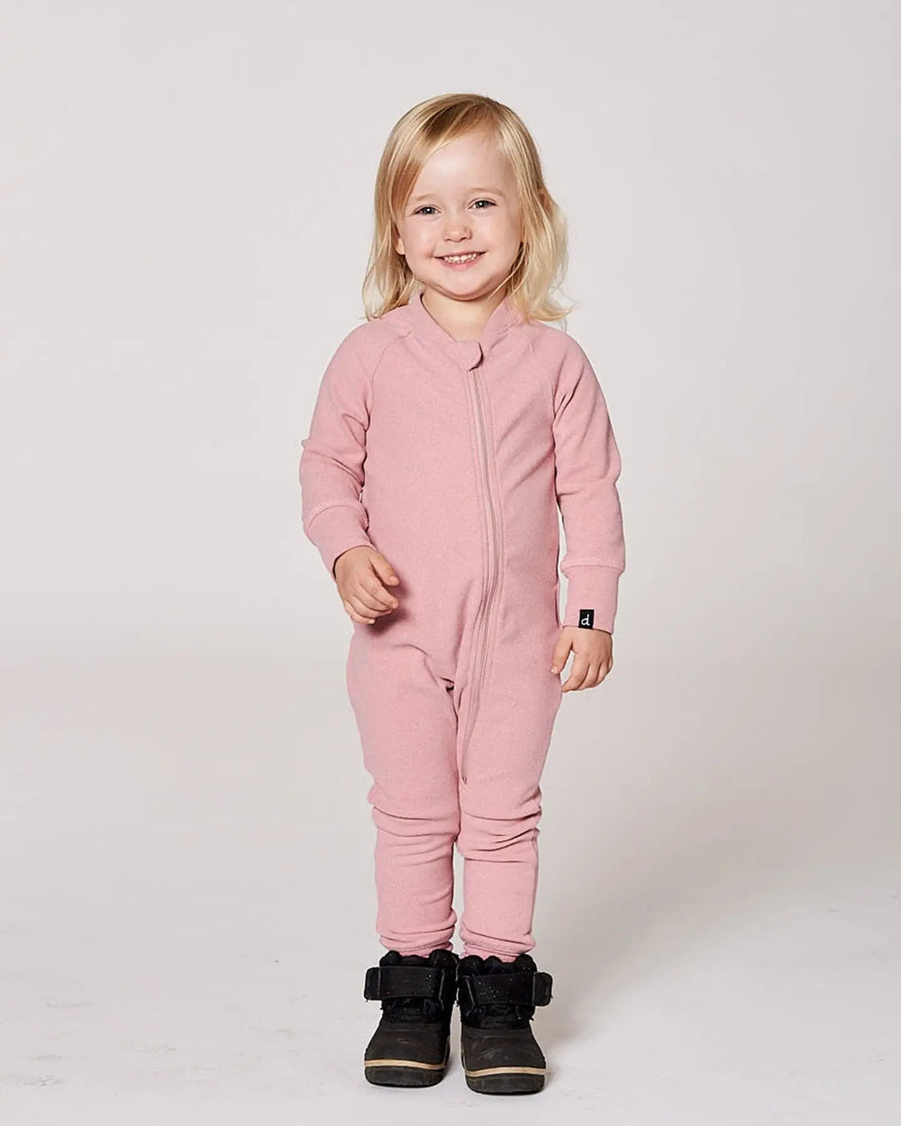 One-Piece Thermal Underwear Dusty Pink | Deux par Deux | Jenni Kidz