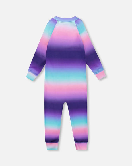 One-Piece Thermal Underwear Purple Gradient | Deux par Deux | Jenni Kidz