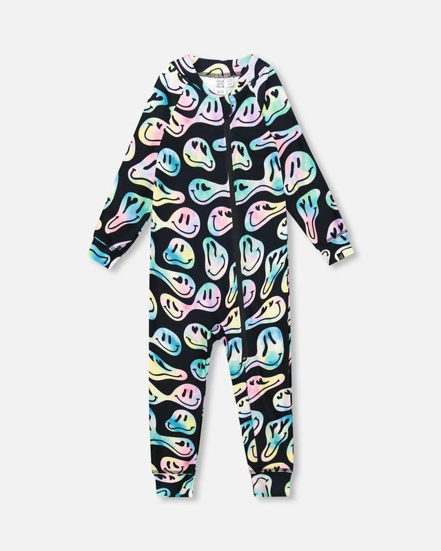 One-Piece Thermal Underwear Smiley Face Girl | Deux par Deux | Jenni Kidz