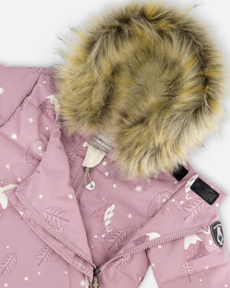 One-piece pram suit adjustable waistband; cozy −20C warmth