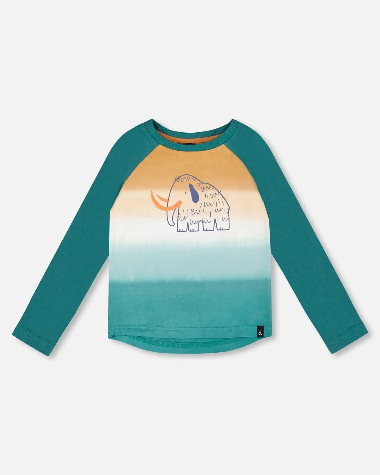 Organic Cotton Jersey Raglan Sleeve T-Shirt Forest Green | Deux par Deux | Jenni Kidz